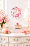 Blushing Rose Equestrian Horse - Wall Clock