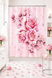 Shower Curtains - Rosabella Bloom - Pink