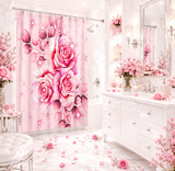 Shower Curtains - Rosabella Bloom - Pink