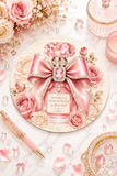 Rosabella Diamond Bow - Mouse Pad