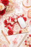 Rudy Diamond Roses Perfume Bottle - Mouse Pad