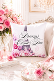 Dreams Come True - Paris Dreams Pink - Square Pillow