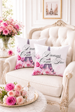 Dreams Come True - Paris Dreams Pink - Square Pillow