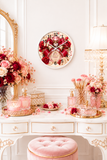 Ruby Diamond Roses Perfume Bottle - Wall Clock