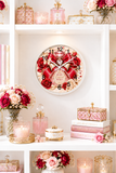 Ruby Diamond Roses Perfume Bottle - Wall Clock