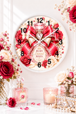 Ruby Diamond Roses Perfume Bottle - Wall Clock