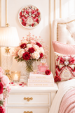 Ruby Diamond Roses Perfume Bottle - Square Pillow