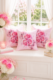 Square Pillow - Rosabella Bloom - Pink