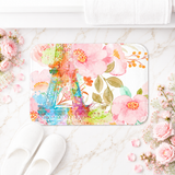 Paris Pink Watercolor - Bath Mat