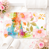Paris Pink Watercolor - Bath Mat