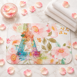 Paris Pink Watercolor - Bath Mat