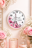 Wall Clock - Dreams Come True - Paris Dreams - Pink