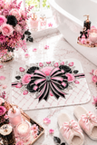 Pink Noir Couture Diamond Bow - Bath Mat