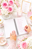 Pink Noir Couture Diamond Bow - Spiral Notebook