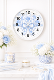 Duchess Blue Diamond Bow - Wall Clock