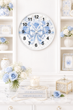 Duchess Blue Diamond Bow - Wall Clock
