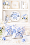 Duchess Blue Diamond Bow - Wall Clock