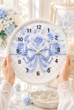 Duchess Blue Diamond Bow - Wall Clock