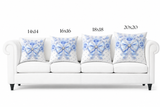 Duchess Blue Diamond Bow - Square Pillow