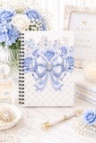 Duchess Blue Diamond Bow - Spiral Notebook