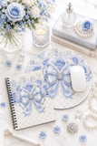Duchess Blue Diamond Bow - Mouse Pad