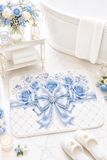 Duchess Blue Diamond Bow - Bath Mat