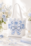 Duchess Blue Diamond Bow - Tote Bag