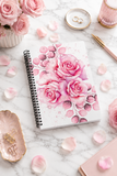 Spiral Notebook (Small) - Rosabella Bloom - White