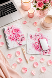 Spiral Notebook (Small) - Rosabella Bloom - White