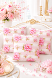 Pink Sugar Blossom Stripes - Square Pillow