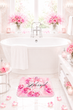 Bath Mat - Pink & Blush Perfume Bottle - Blessed Black (Faith)