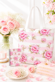 Pink Sugar Blossom Stripes - Spiral Notebook