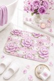 Lilac Sugar Blossom Stripes - Bath Mat