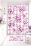 Lilac Sugar Blossom Stripes - Bath Mat
