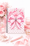 Candy Stripe Pink Couture - Spiral Notebook