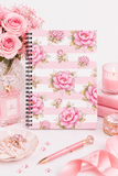 Pink Sugar Blossom Stripes - Spiral Notebook