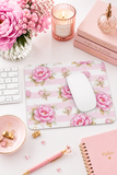 Blush Pink Garden Dream Stripes - Mouse Pad