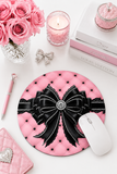 Obsidian Lace Bow in Princess Pink - Mouse Pad