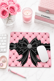 Obsidian Lace Bow in Princess Pink - Mouse Pad