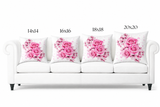 Square Pillow - Rosabella Bloom - White