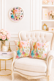 Paris Pink Watercolor - Square Pillow