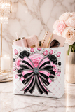 Pink Noir Couture Diamond Bow - Tote Bag