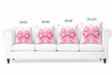 Princess Pink Damask Bow - Square Pillow