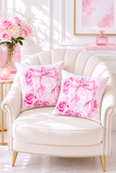 Square Pillow - Pink Blush & Roses Perfume Bottle - Blessed (Faith)