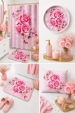 Wall Clock - Rosabella Bloom - Pink