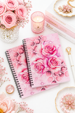 Spiral Notebook (Small) - Rosabella Bloom - Pink