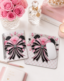 Pink Noir Couture Diamond Bow - Mouse Pad