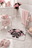 Pink Noir Couture Diamond Bow - Bath Mat