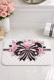 Pink Noir Couture Diamond Bow - Bath Mat