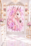 Blushing Lavender Equestrian Horse - Shower Curtains